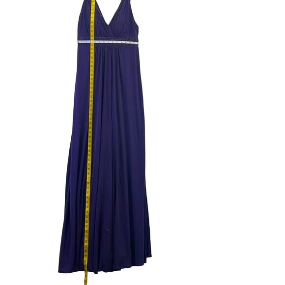 David’s Bridal Purple Formal Maxi Dress Woman Low V Back Floor Length F13095 S 4 - Picture 11 of 16